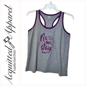 Athletic Works Women's Tank Top Na Ma Stay Home Gray XL